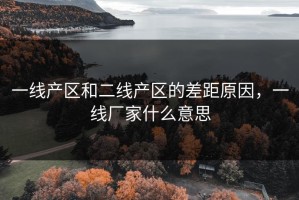 一线产区和二线产区的差距原因，一线厂家什么意思