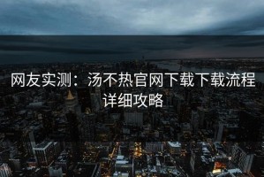 网友实测：汤不热官网下载下载流程详细攻略