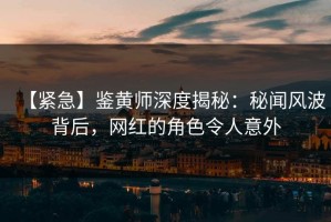 【紧急】鉴黄师深度揭秘：秘闻风波背后，网红的角色令人意外