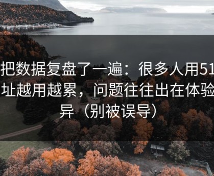 我把数据复盘了一遍：很多人用51网网址越用越累，问题往往出在体验差异（别被误导）