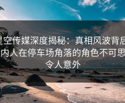 星空传媒深度揭秘：真相风波背后，圈内人在停车场角落的角色不可思议令人意外