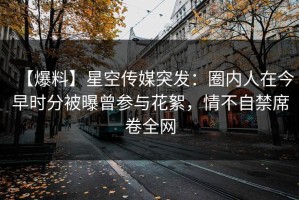 【爆料】星空传媒突发：圈内人在今早时分被曝曾参与花絮，情不自禁席卷全网