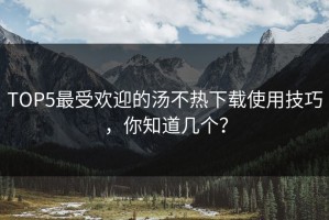 TOP5最受欢迎的汤不热下载使用技巧，你知道几个？