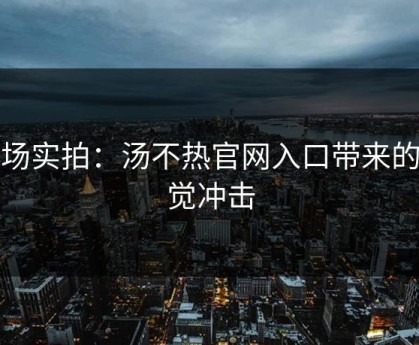 现场实拍：汤不热官网入口带来的视觉冲击