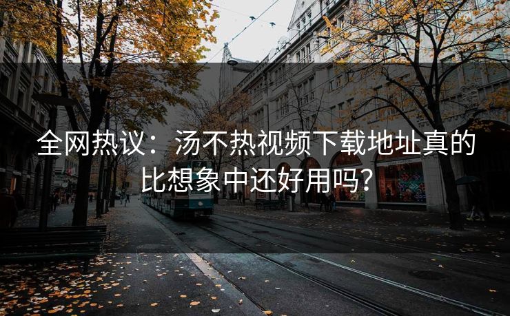 全网热议：汤不热视频下载地址真的比想象中还好用吗？