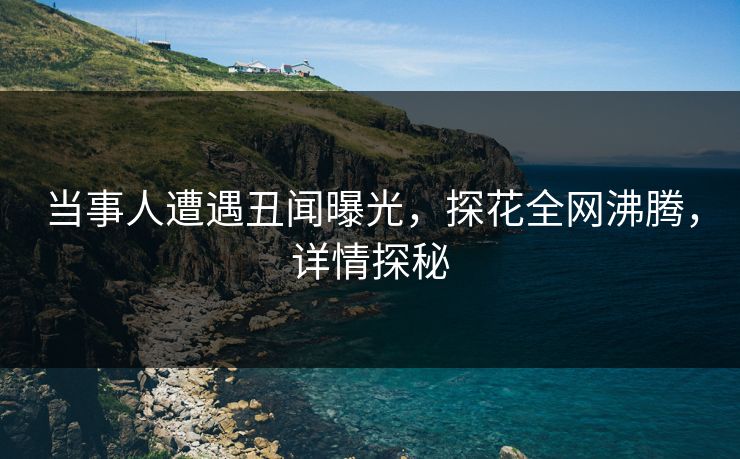 当事人遭遇丑闻曝光，探花全网沸腾，详情探秘